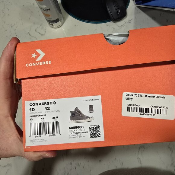 Converse Chuck 70 Gore-Tex High Top Mountain UTILITY BLACK A08566C MENS 10 New - Picture 12 of 15